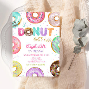 Convite de Aniversário Donut