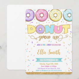 Convite de Aniversário Donut