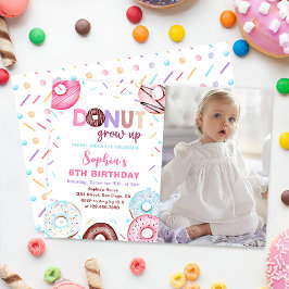 Convite de Aniversário Donut Aquarela Não Cresça D