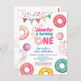 Convite de Aniversário Donut Sweet 1 UM