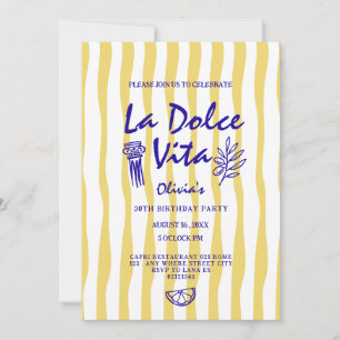 Convite de aniversário Doodle La Dolce Vita para q