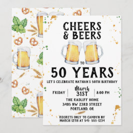 Convite de aniversário dos elogios & das cervejas