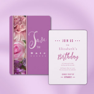 Convite de aniversário dos Jardins Secretos Fuchsi