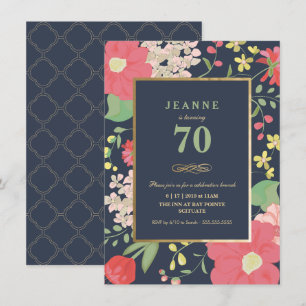 Convite de Aniversário - Dourado, Elegante