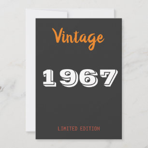 Convite de Aniversário Edição Limitada Vintage 196