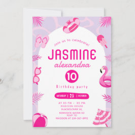 Convite de Aniversário Editável para Partido de Pi