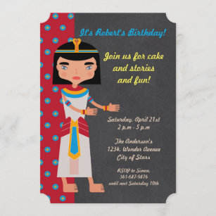 Convite de aniversário egípcio da dança do faraó