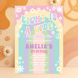 Convite de Aniversário Eight is a Vibe | Cartão Re
