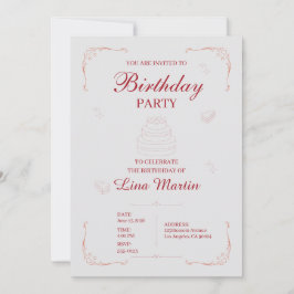 Convite de Aniversário Elegante