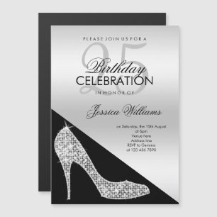 Convite de Aniversário Elegante com Stiletto de La