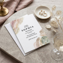 Convite de Aniversário Elegante em Aquarela | Abst