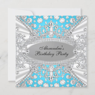 Convite de Aniversário Elegante Joia de Diamante A