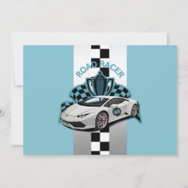 Convite de aniversário em verde, preto e branco