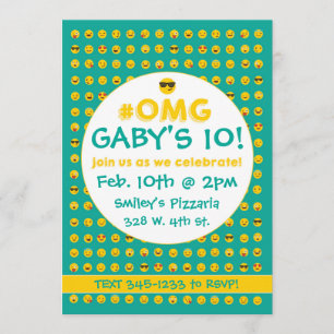 Convite de aniversário Emoji