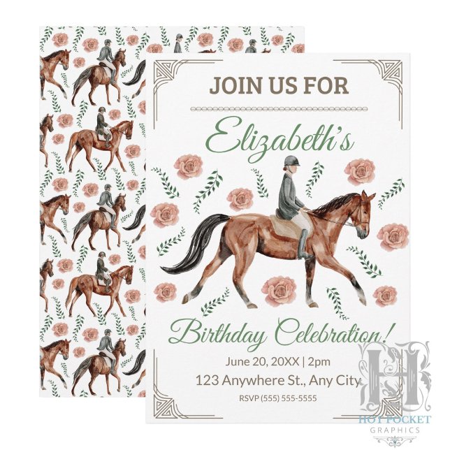 Convite de Aniversário Equestre (Criador carregado)