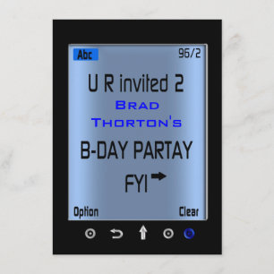 Convite de aniversário esperto adolescente de