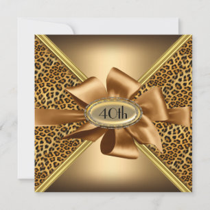 Convite de aniversário estampa de leopardo 5