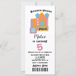 Convite de Aniversário Estilo Bilhete para Casa de