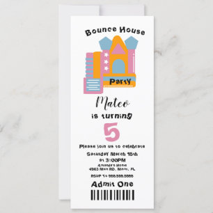 Convite de Aniversário Estilo Bilhete para Casa de