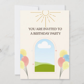 Convite de aniversário estilo Boho