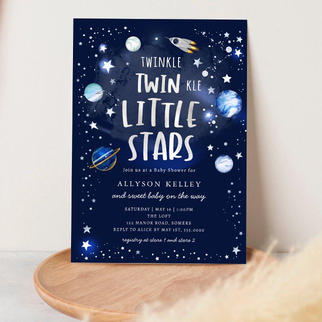 Convite de Aniversário Estrelinhas Brilhantes (Criador carregado)