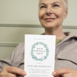 Convite de aniversário Eucalyptus Simple 60th<br><div class="desc">Eucalipto Simples 60º Convite de aniversário - Moderna tipografia com uma coroa de eucalipto pintada manualmente. O convite de festas perfeito e simples para a sua celebração de aniversário. Todo texto é editável para que você possa usá-lo em qualquer idade.</div>