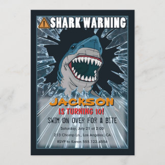 Convite de aniversário Extreme Shark Boys
