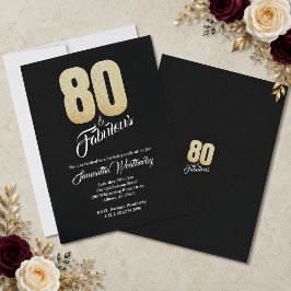 convite de aniversário fabuloso dos 80 anos