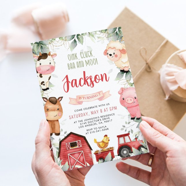 Convite de aniversário fazenda (Criador carregado)