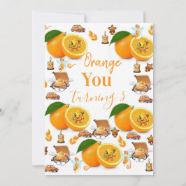 Convite de Aniversário Feliz Bolo de Frutas de Lar