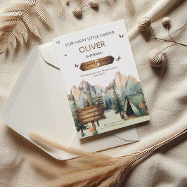 Convite de Aniversário Feliz de Camper