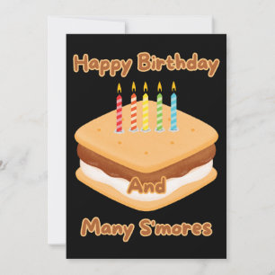 Convite de Aniversário Feliz e Muitos S'mores