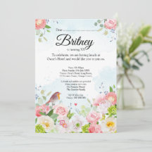 Convite de Aniversário Feminino Personalizável – E