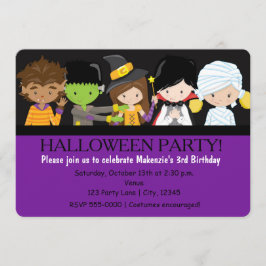 Convite de Aniversário Festa de Fantasia de Hallow
