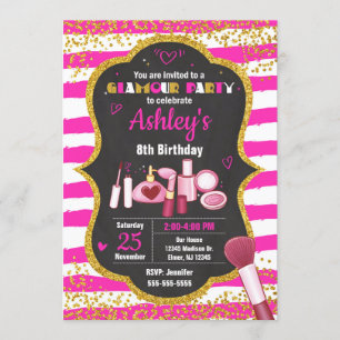 Convite de Aniversário/Festa de Glamour