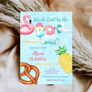 Convite de Aniversário Festa na Piscina