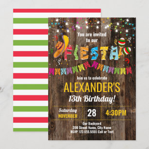 Convite de aniversário Fiesta
