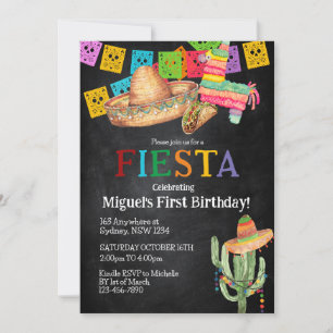 Convite de aniversário Fiesta