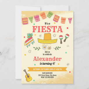 Convite de aniversário Fiesta