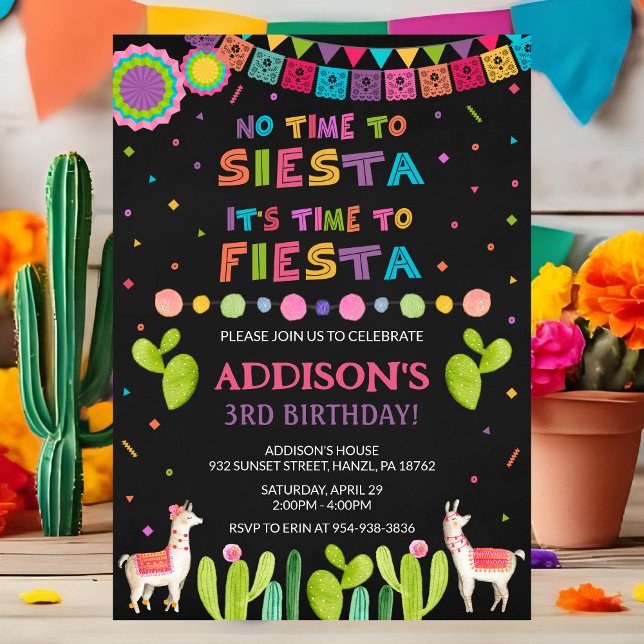 Convite de Aniversário Fiesta | Convite de Festa M (Criador carregado)