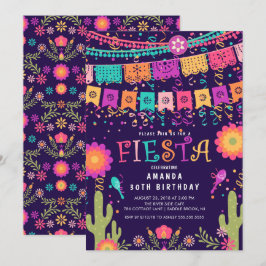 Convite de aniversário Fiesta de Vamos Moderno