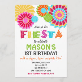 Convite de aniversário Fiesta Mexicano