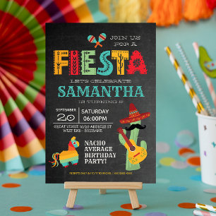 Convite de aniversário Fiesta mexicano