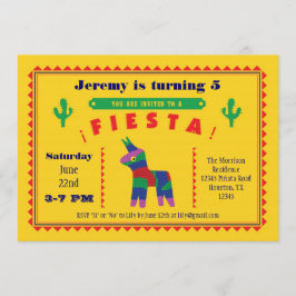 Convite de aniversário Fiesta Mexicano