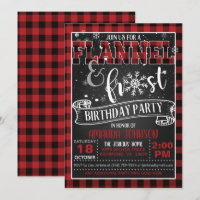 Convite de aniversário Flannel e Frost - BR