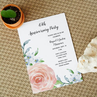 Convite de Aniversário Floral
