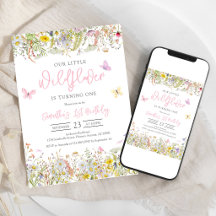 Convite de Aniversário Floral Pequena Flor Silvest