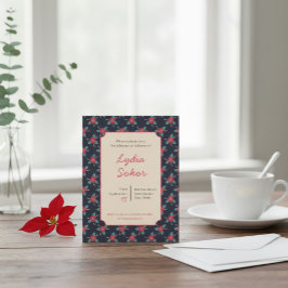 Convite de Aniversário Floral Vintage