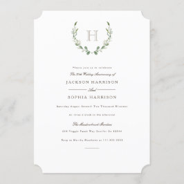 Convite de Aniversário Formal & Rustic Greenery