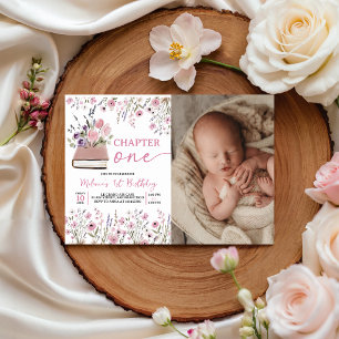 Convite de Aniversário Foto Capítulo Um do Livro d